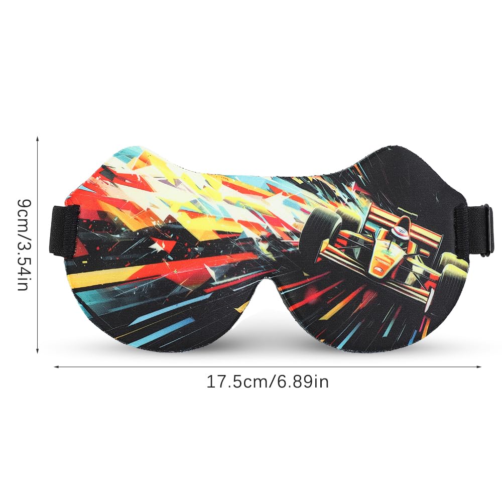 Mascherina per Dormire Bambini, 3D Benda per Dormire, Maschera Occhi per Dormire, F1 racing
