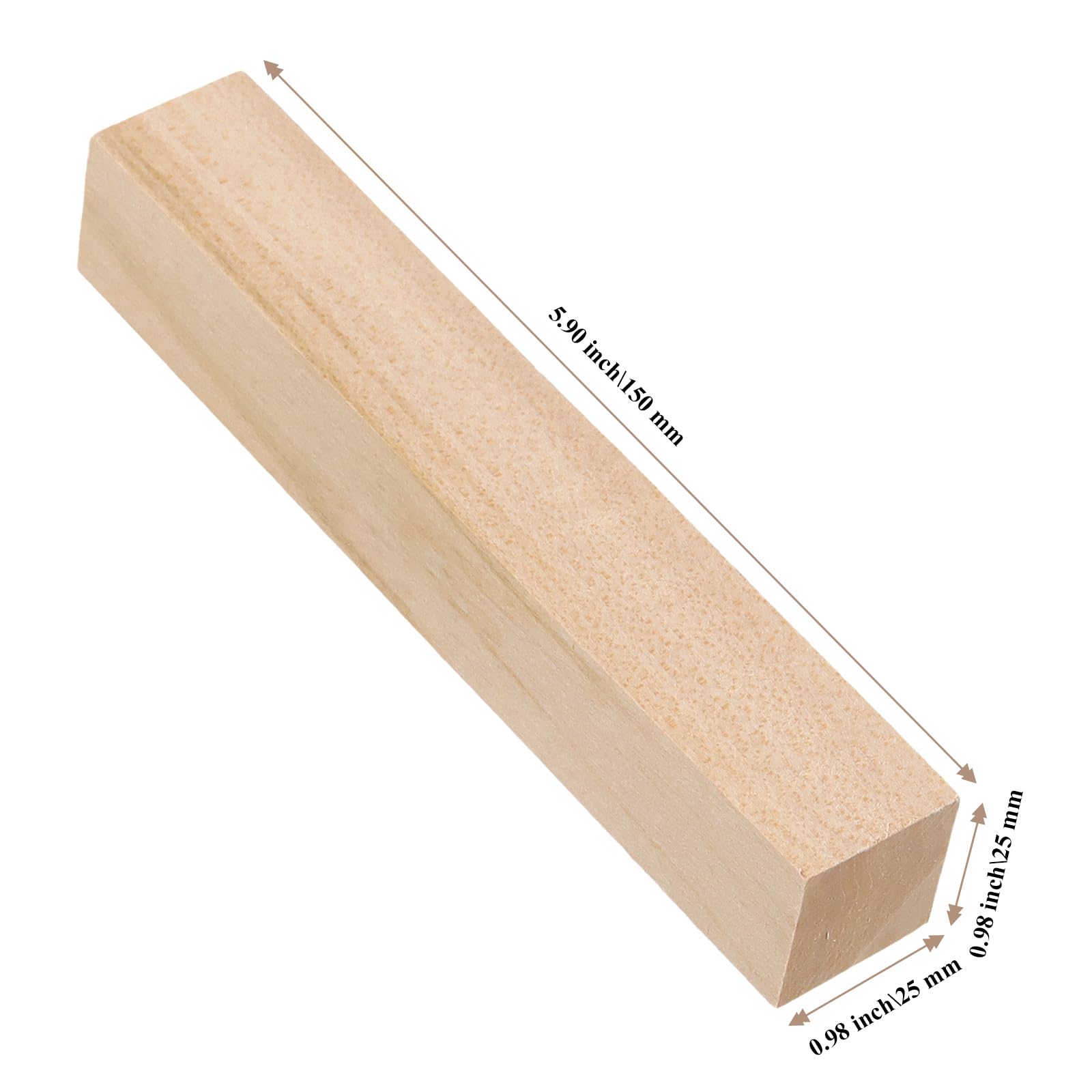 JIAYUET 20 Pieces 15 x 2.5 x 2.5 cm Basswood Carving Blocks,Unfinished Wood Blocks for Beginners,Soft Whittling Wood for Craft - Image 2