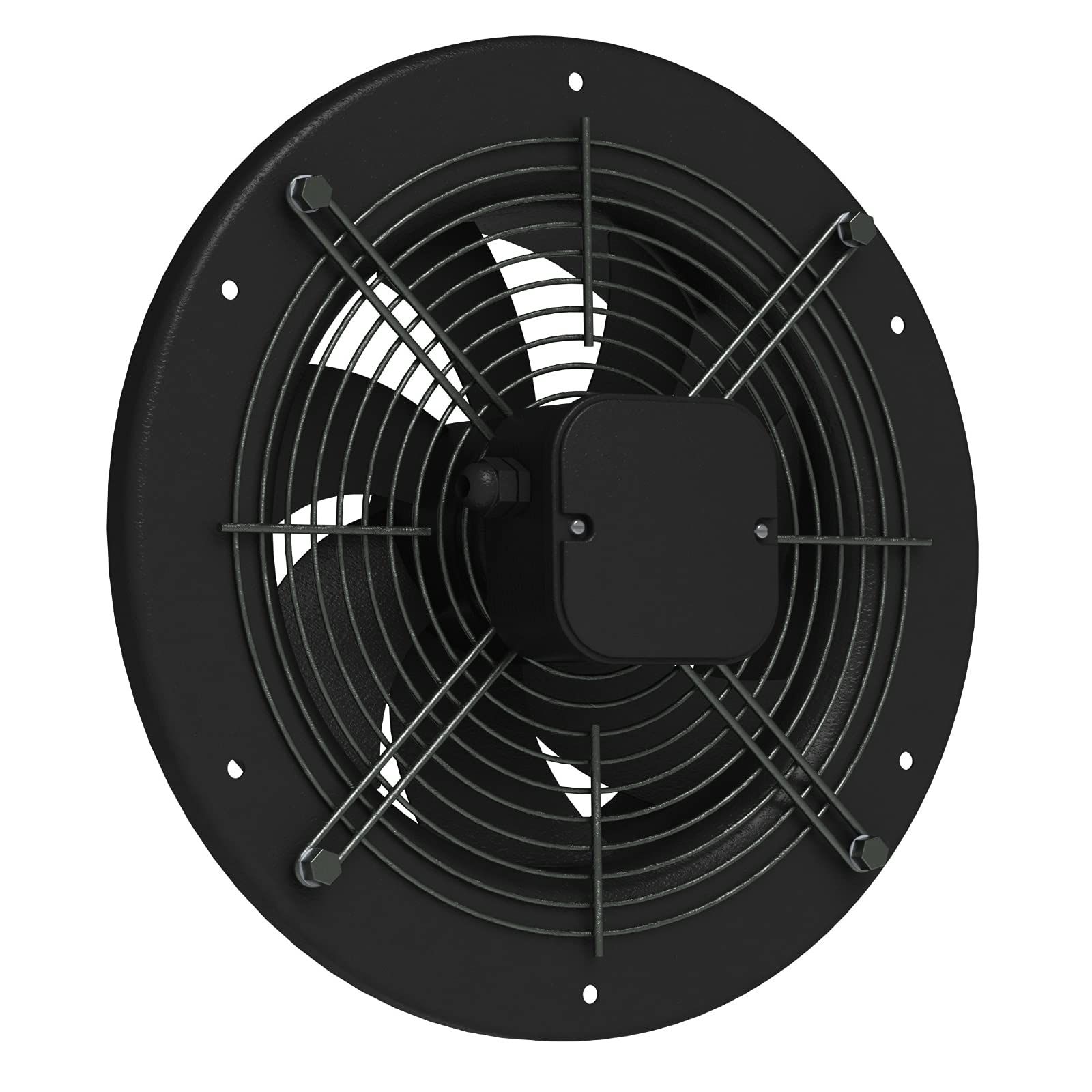 VONLIS Großraumventilator Industrielüfter Axial Rohrlüfter Stahl Geschwindigkeitsregler rund Ø 450 mm