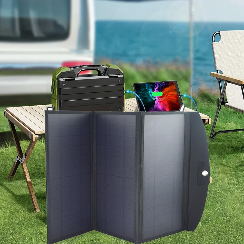 Caricatore da Pannello Solare Pieghevole 5V 28W Uscita USB Ricarica Solare Veloce per Telefoni Cellulari Pannello Solare Impermeabile