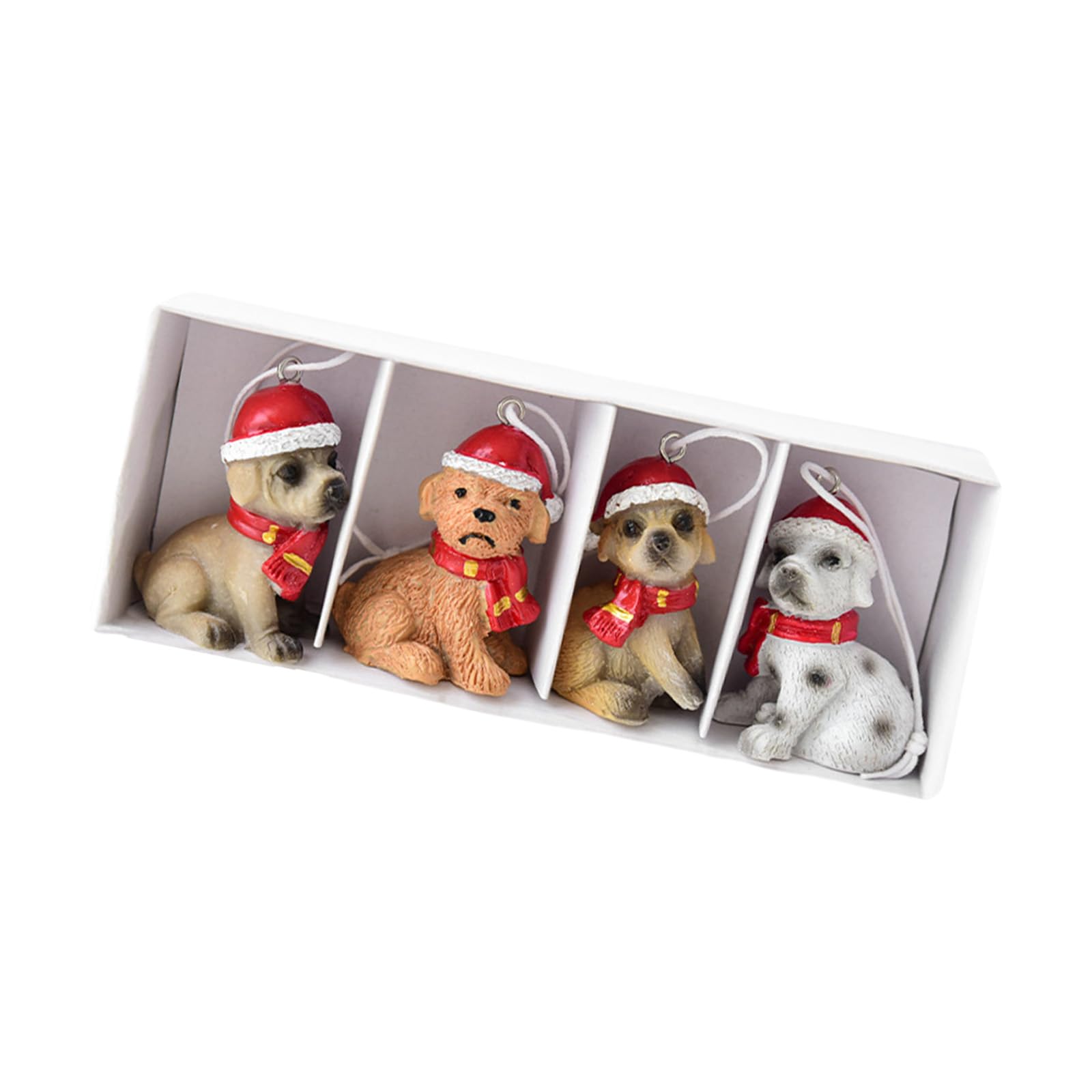 Kalttoy Miniature Christmas Tree Ornaments Handcrafted Resin Hanging Decorations for Festive Decoration Christmas Decorations