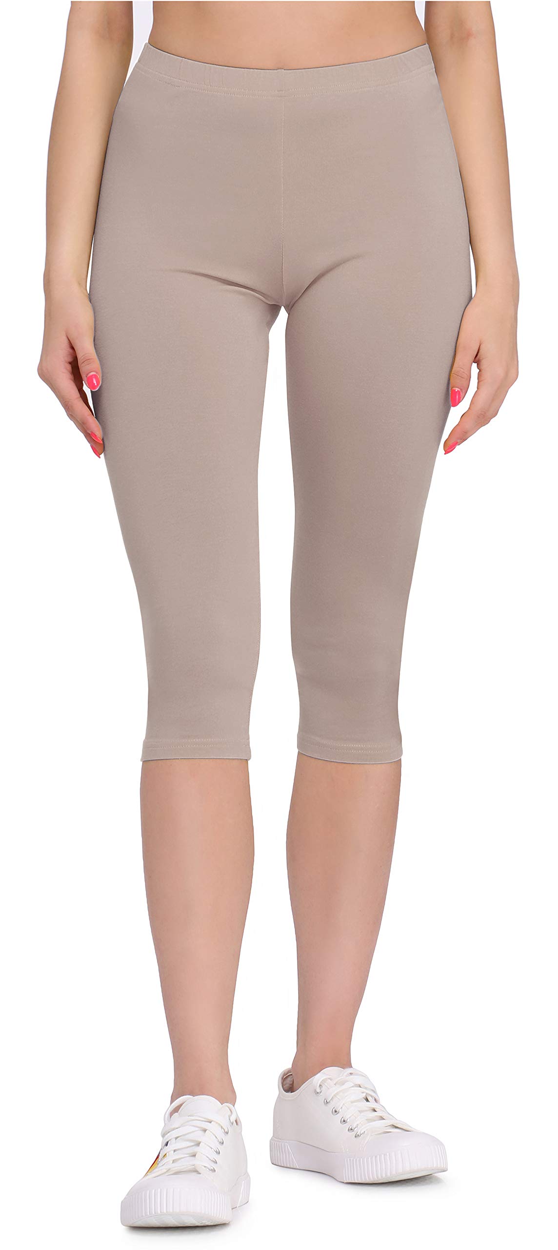 Bellivalini Damen Leggings Bequeme und atmungsaktiv Leggings 3/4 aus Viskose BLV50-148