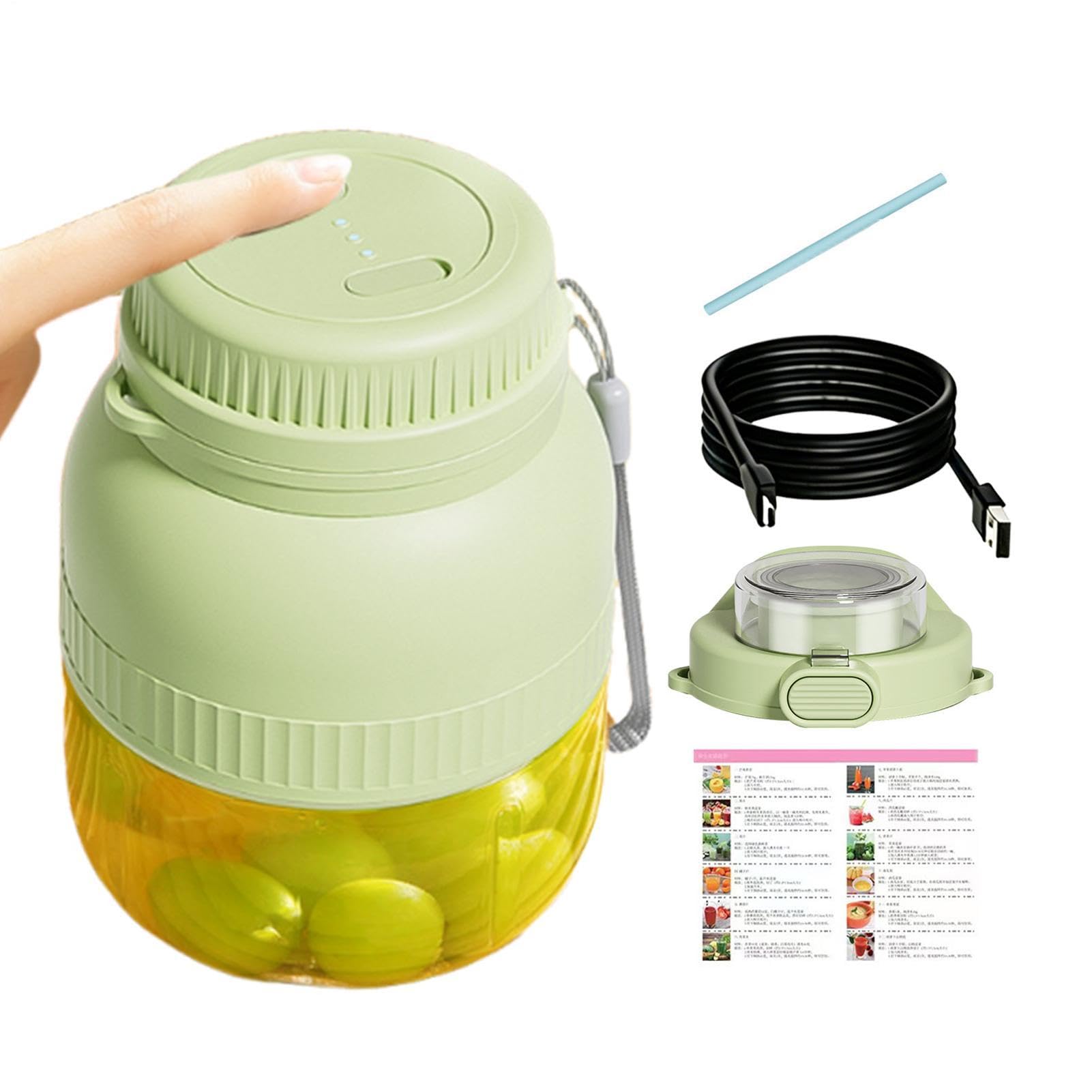 Gobelet Mixeur Portable Sans Fil Gobelet 500 ml Rechargeable par USB | Mixeur Presse-agrumes Portable Pour Shakes Café Boissons Aliments Cuisine Extérieur Pique-nique Camping M