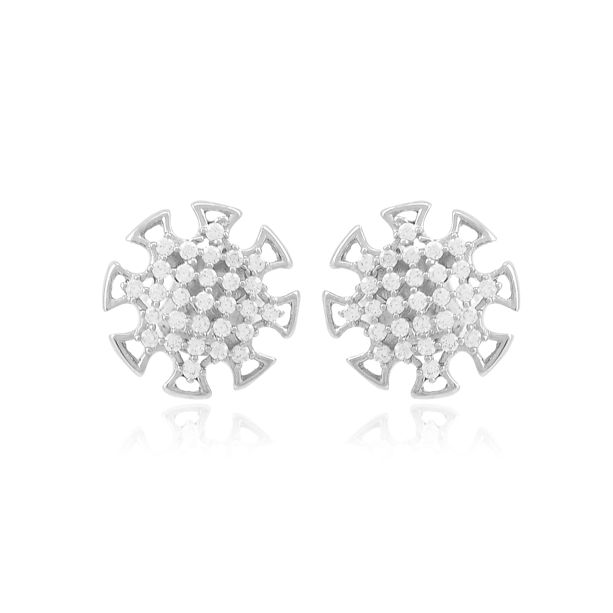 Nemichand Jewels 925 Pure Sterling Silver Round CZ Diamond Stud Earrings For Women (AF - S) (B09JDBB6WC) Amazon Price History, Amazon Price Tracker