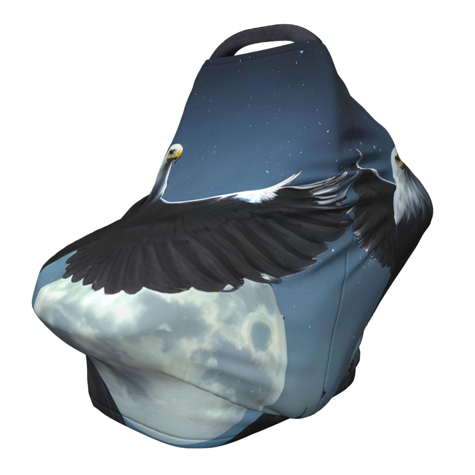 XZDHYZ Eagle under The stars Versatile full-print Stroller Chair Cover/Nursing Cover, specially designed for your baby, Black