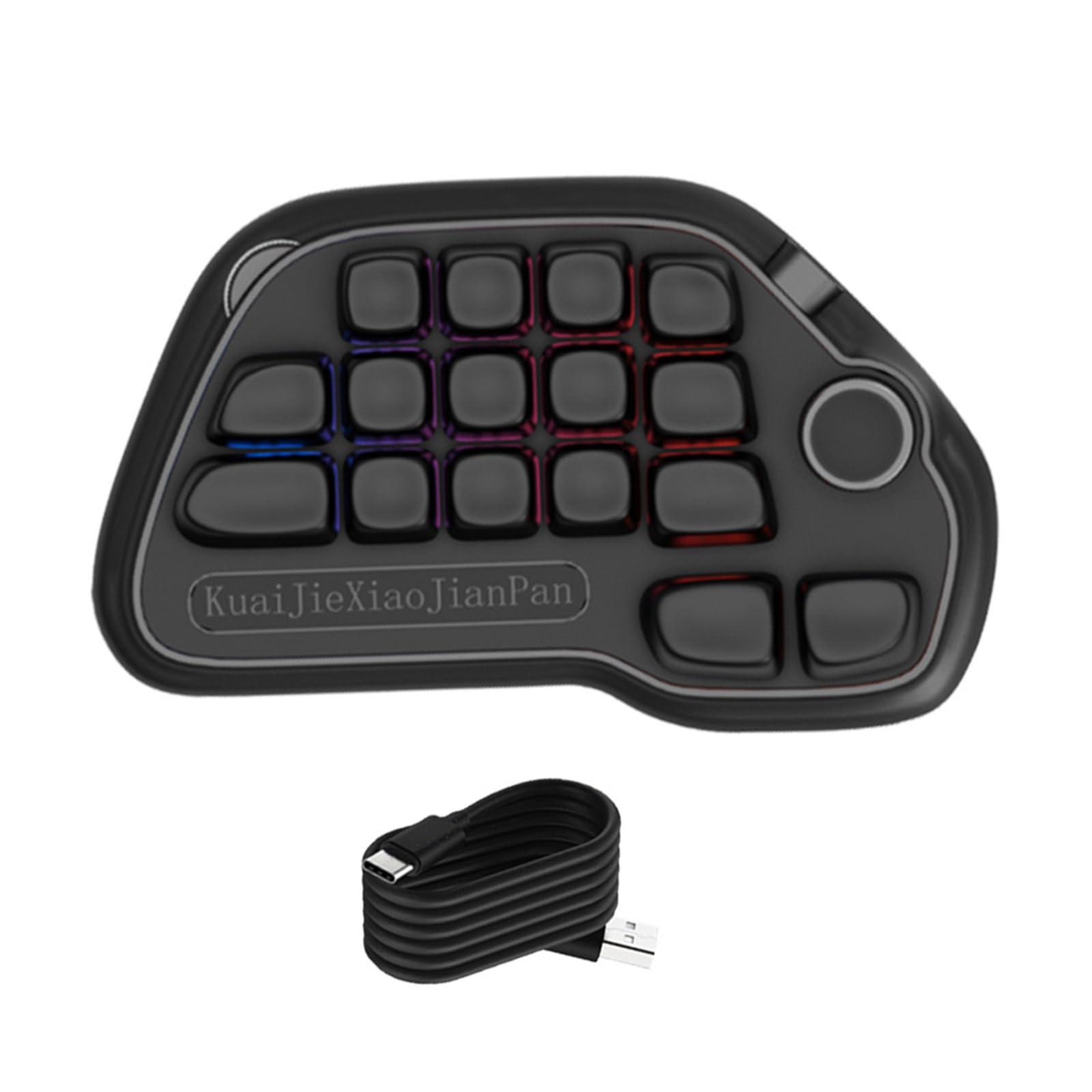 Pavé numérique mécanique Filaire programmable 17 Touches pavé numérique USB échangeable à Chaud avec rétroéclairage RVB et Touches PBT pour Ordinateur Portable PBT Touches rétroéclairées RVB