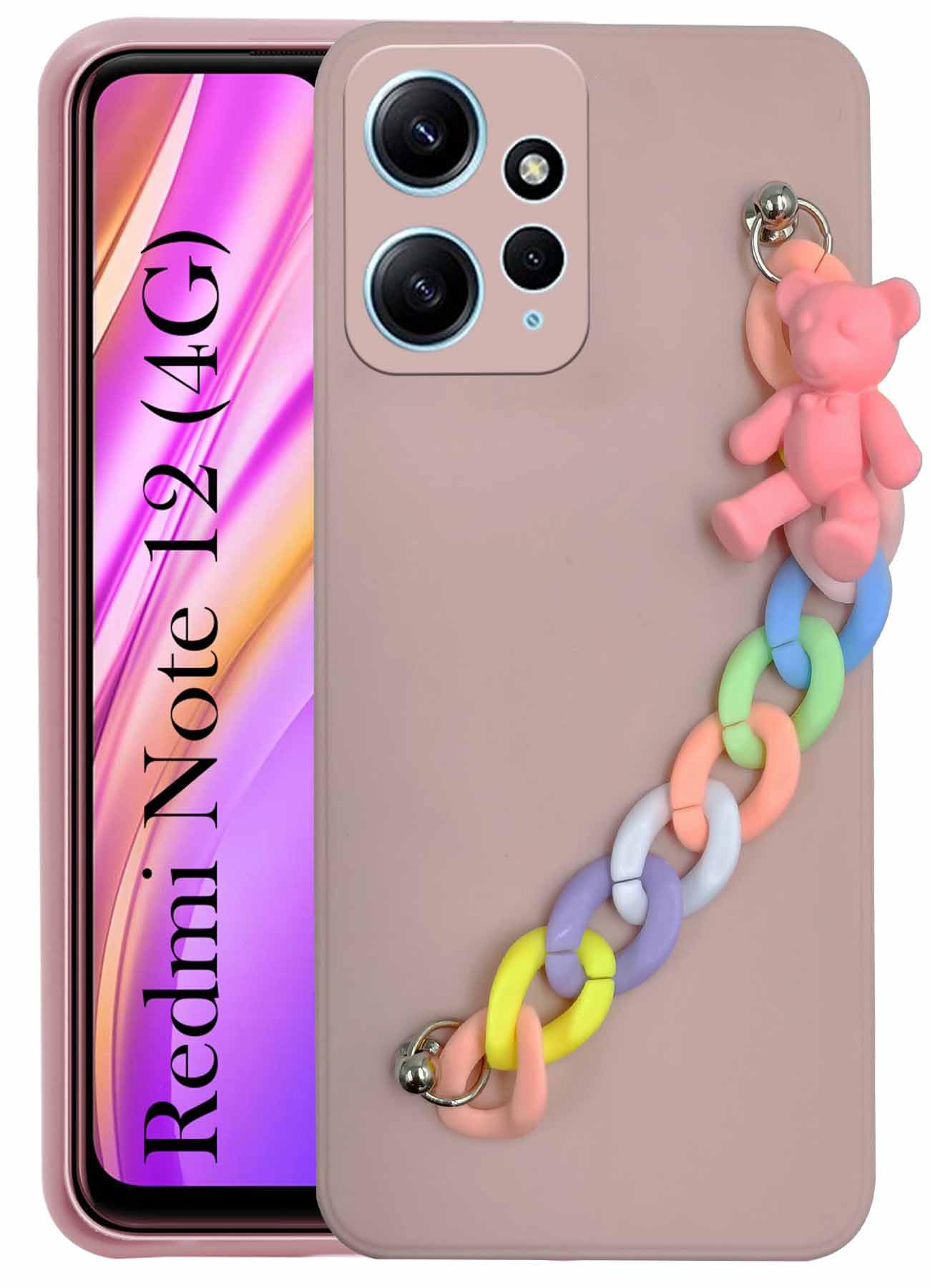 Jkobi Back Cover for Xiaomi Redmi Note 12 4G Girls Case with Bracelet (Wrist Hanging Chain | Teddy Toy Cartoon | Matte Pink) (B0D32VD4VN) Amazon Price History, Amazon Price Tracker