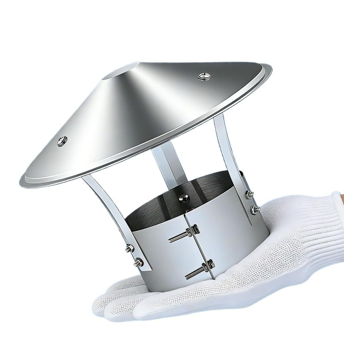 Shiketong One Color Stainless Steel Chimney Cap Round 5.9-7.0In(3.5")