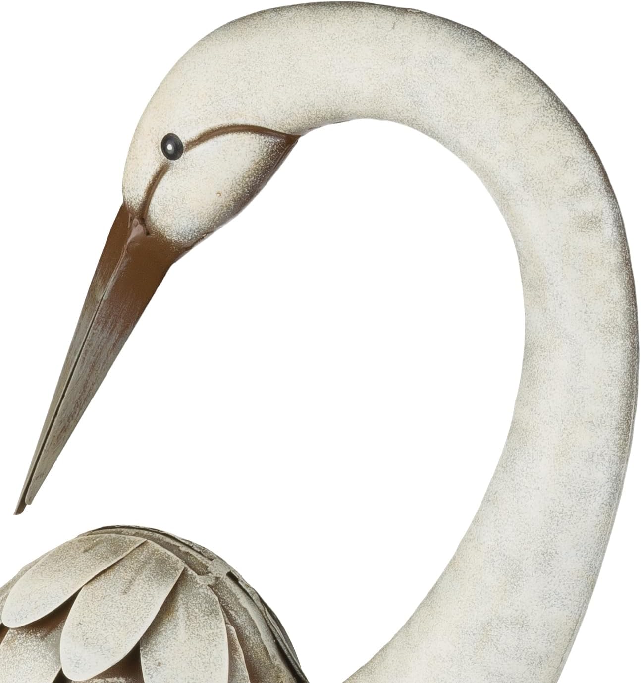 Regal Art & Gift Metal Egret Statue – Coastal Heron Garden Sculpture, Elegant Bird Decor for Lawn, Patio, or Beach House Yard – Sturdy Outdoor Standing Crane Ornament, 15.25""L x 8.25""W x 40.5""H