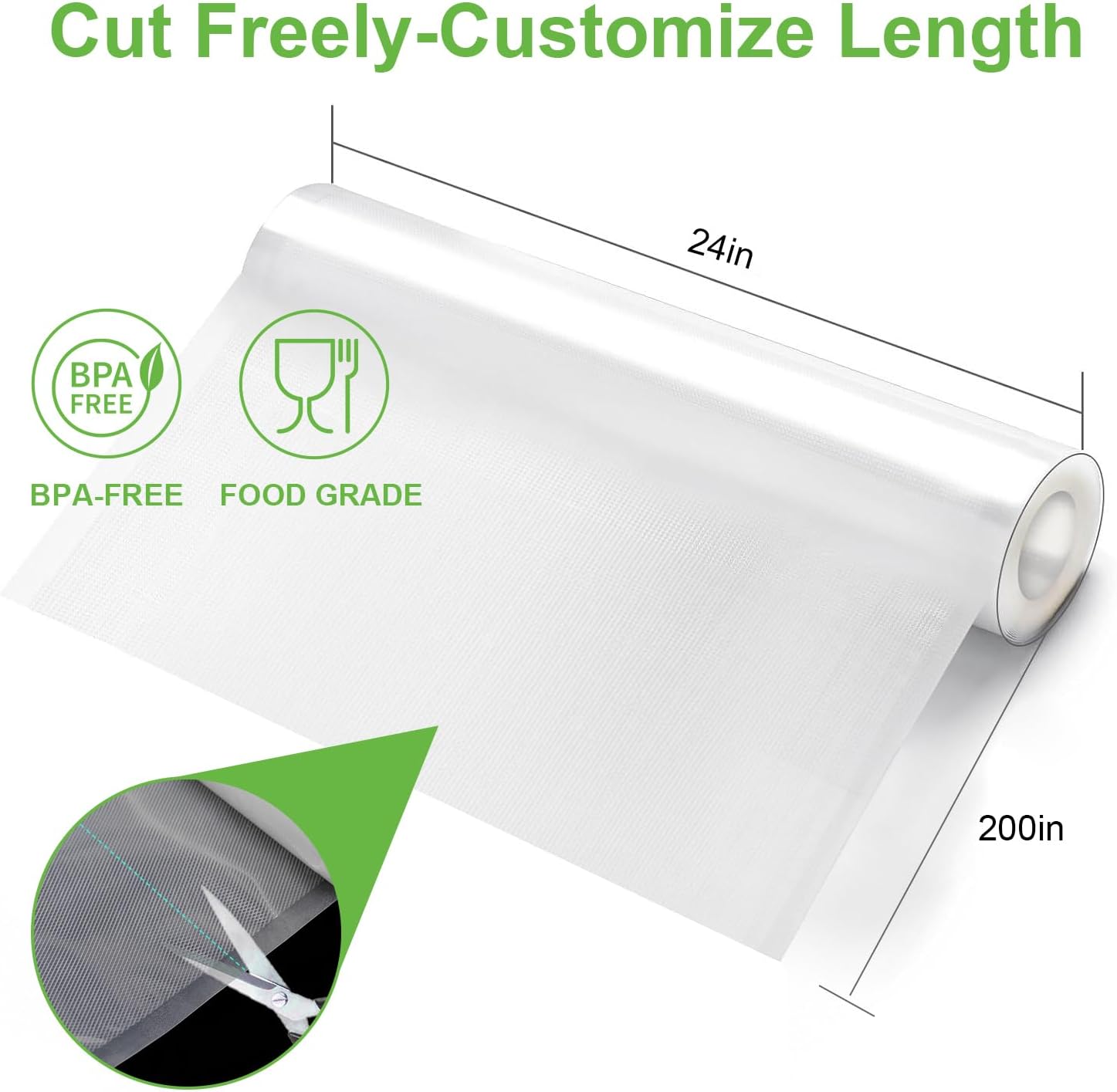 Vacuum Sealer Bags 3 Rolls 8″x16′ for Food Saver, Seal a Meal, Commercial Grade, BPA Free, Heavy Duty, Great for vac storage, Meal Prep or Sous Vide
