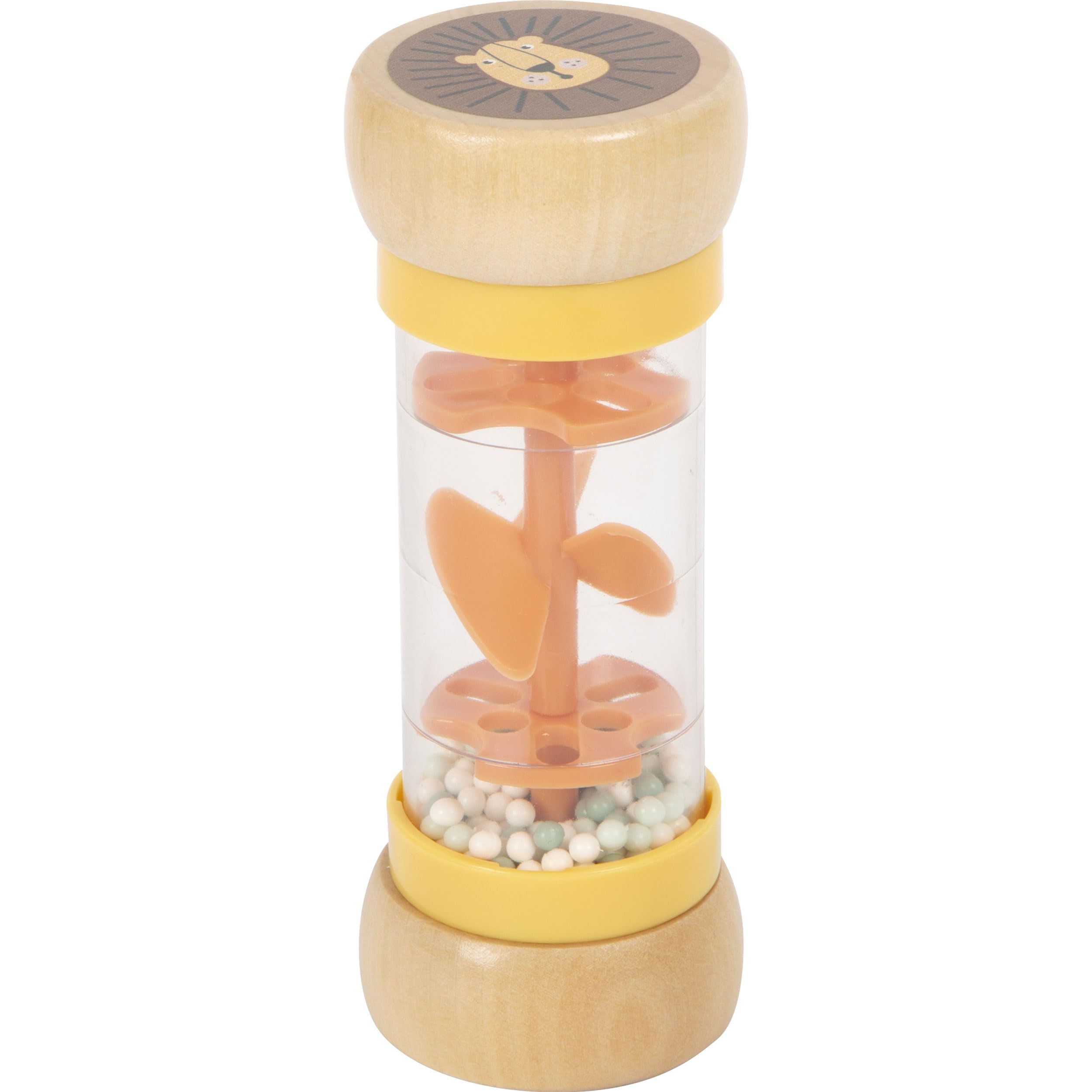 small foot Sonajero Barra de Lluvia Safari, Juguete sensorial de Madera, Desde 6 Meses, 12458, Color Blanco, s