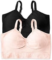 Vista 1 de Kindred Bravely Paquete de 2 brasieres de bombeo manos libres (rosa y negro, mediano)