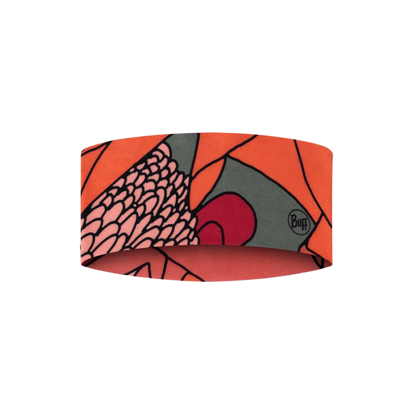 BUFF®| Headband CoolNet UV® Wide Comfortable, UPF 50 Protection, Sports, Elastic, Recycled Material, One Size Red