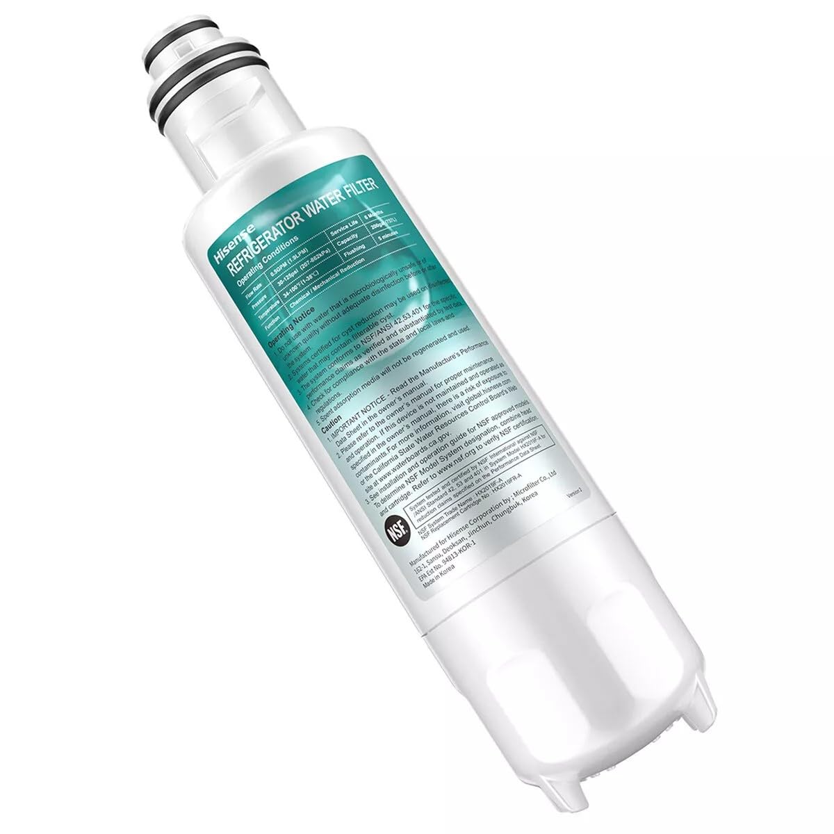 Hisense - Filtro dell'acqua originale per frigorifero, congelatore HK2100988