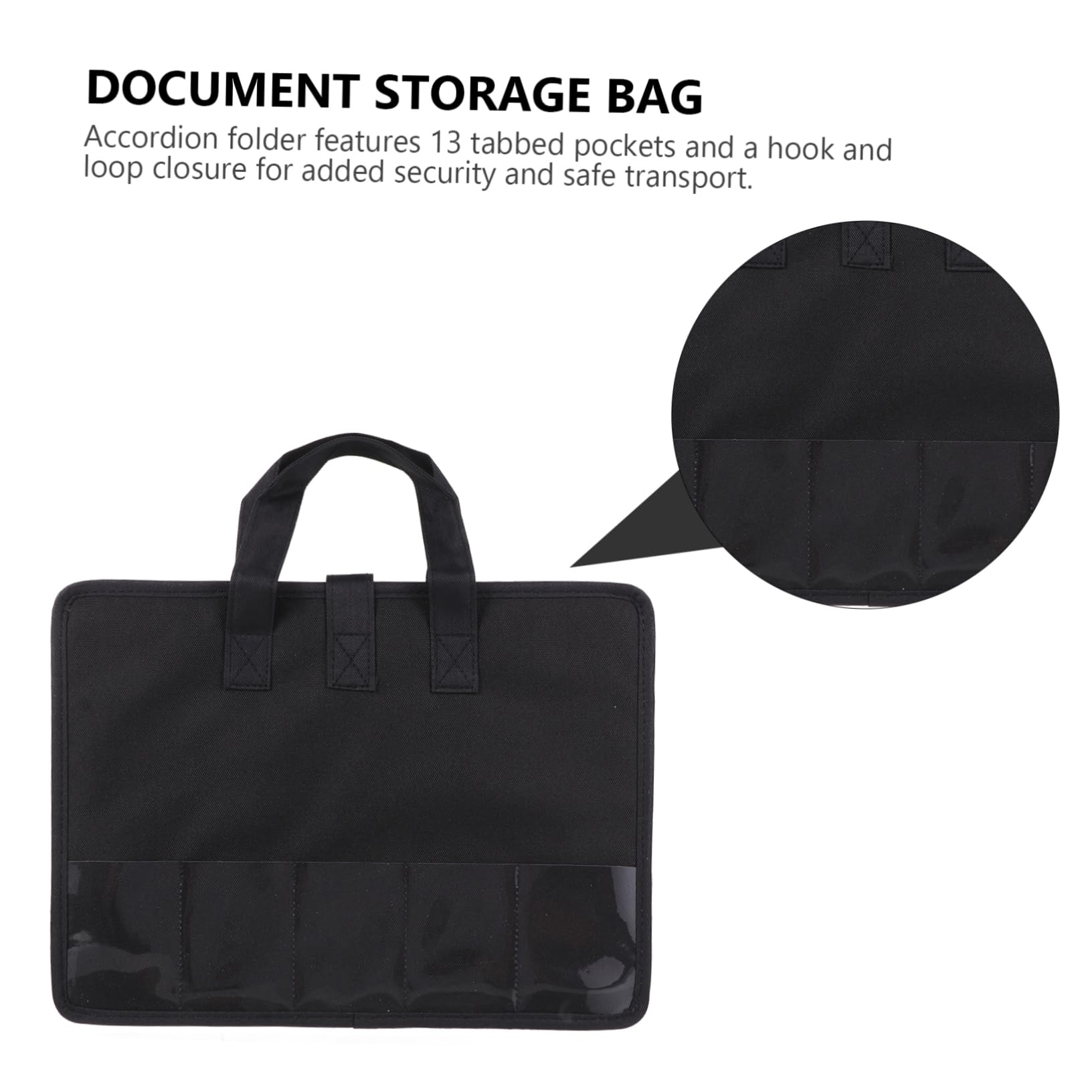 Cartella Per Documenti Multistrato Con Separate Tessuto Oxford Robusto e Cinghia Da Polso Portatile Per Archiviazione e Organizzazione Casa Ufficio