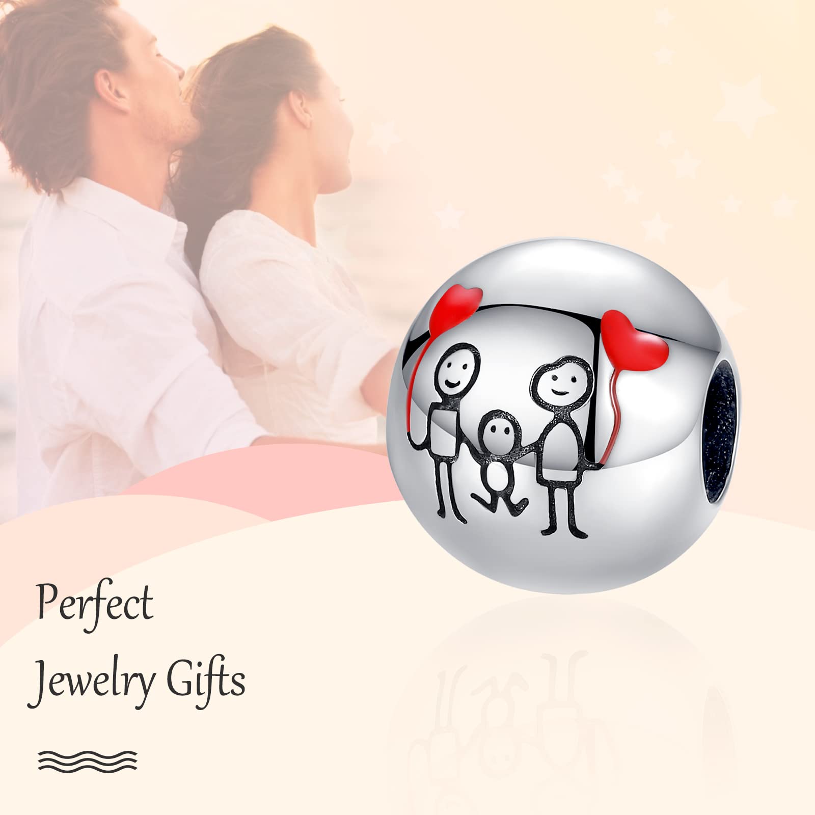 Annmors Charm Pendente Madre Figlia Zampe Cane Ciondoli Compatibile con Braccialetti e Collane Donna