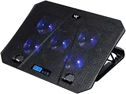 SUPORTE COM COOLER GAMER PARA NOTEBOOK/LAPTOP DE ATÉ 15.6" ICE COM 5 FAN LCD – CN300 – VINIK