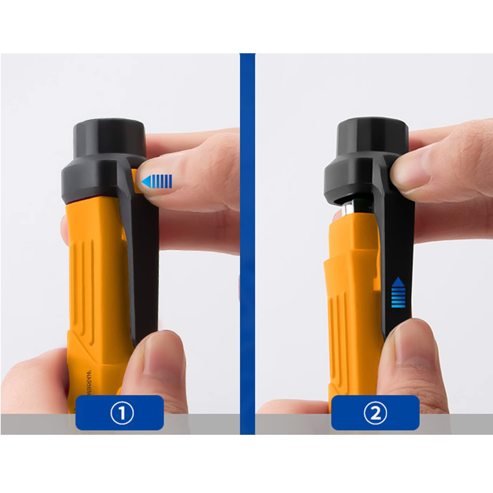 Penna Tester Di Tensione AC Senza Contatto - Con Allarme Sonoro, Luce LED, Per Individuare Fili Sotto Tensione E Breakpoint