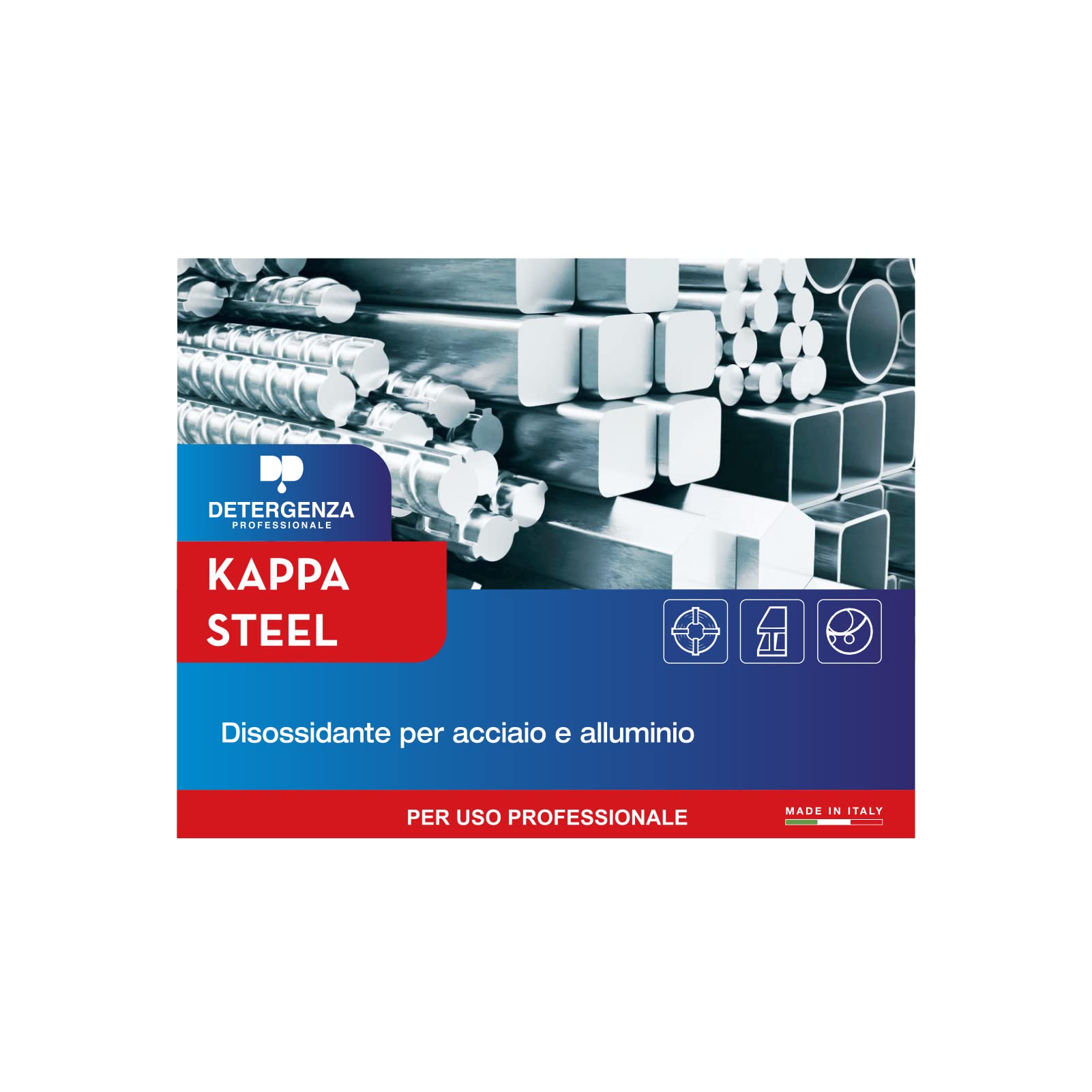 DISOSSIDANTE PER ACCIAIO E ALLUMINIO KAPPA STEEL CONCENTRATO - pz. 1 da 5 L