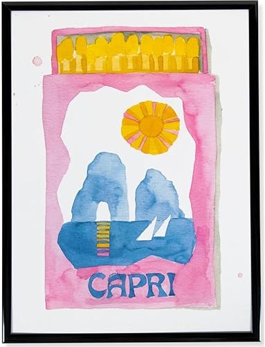 Miniatura 4 de FURBISH Impresión artística de pared de viaje, diseño Capri Matchbook, decoración estética de pared, arte de pared moderno, decoración de habitación