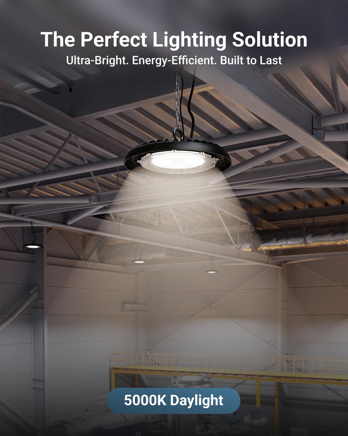 Sunco UFO LED High Bay Light 200W 28000 Lumens 5000K Dimmable Ultra Bright Commercial Shop Lights for Warehouse — view 3