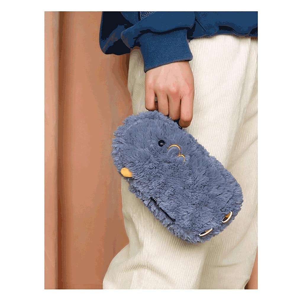 Caja de lápices Funda de lápiz de Peluche de Gran Capacidad, Bolsa de Almacenamiento de papelería Animal Multifuncional Bolsa de cosmética portátil para Oficina/Trip-4 Colores Bolso de Bolsa