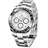 Men’s Watches Full Stainless Steel Analogue Quartz Wrist Watch for Men Luxury Waterproof Dress Wristwatch Date