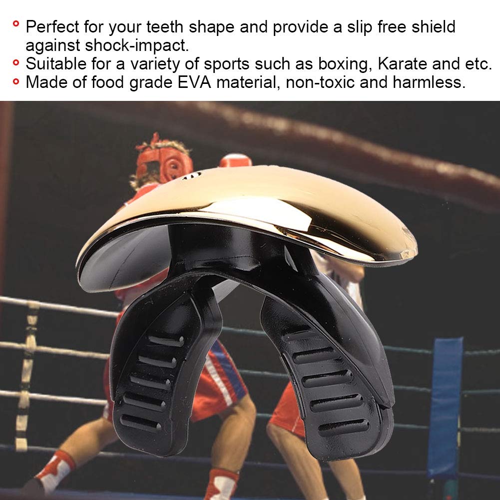 Battle Portable Sports Mouth Guard Denti Protector Gum Shield Game Ball Protection Tool (Gold) per la protezione sportiva