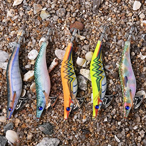 Goture(ゴチュール) 3号 エギングルアー エギセット ラトル内蔵 蓄光 疑似餌 イカ釣り用 夜光 15g イカ釣り タコ アオリイカ エギルアー 餌木 8枚目