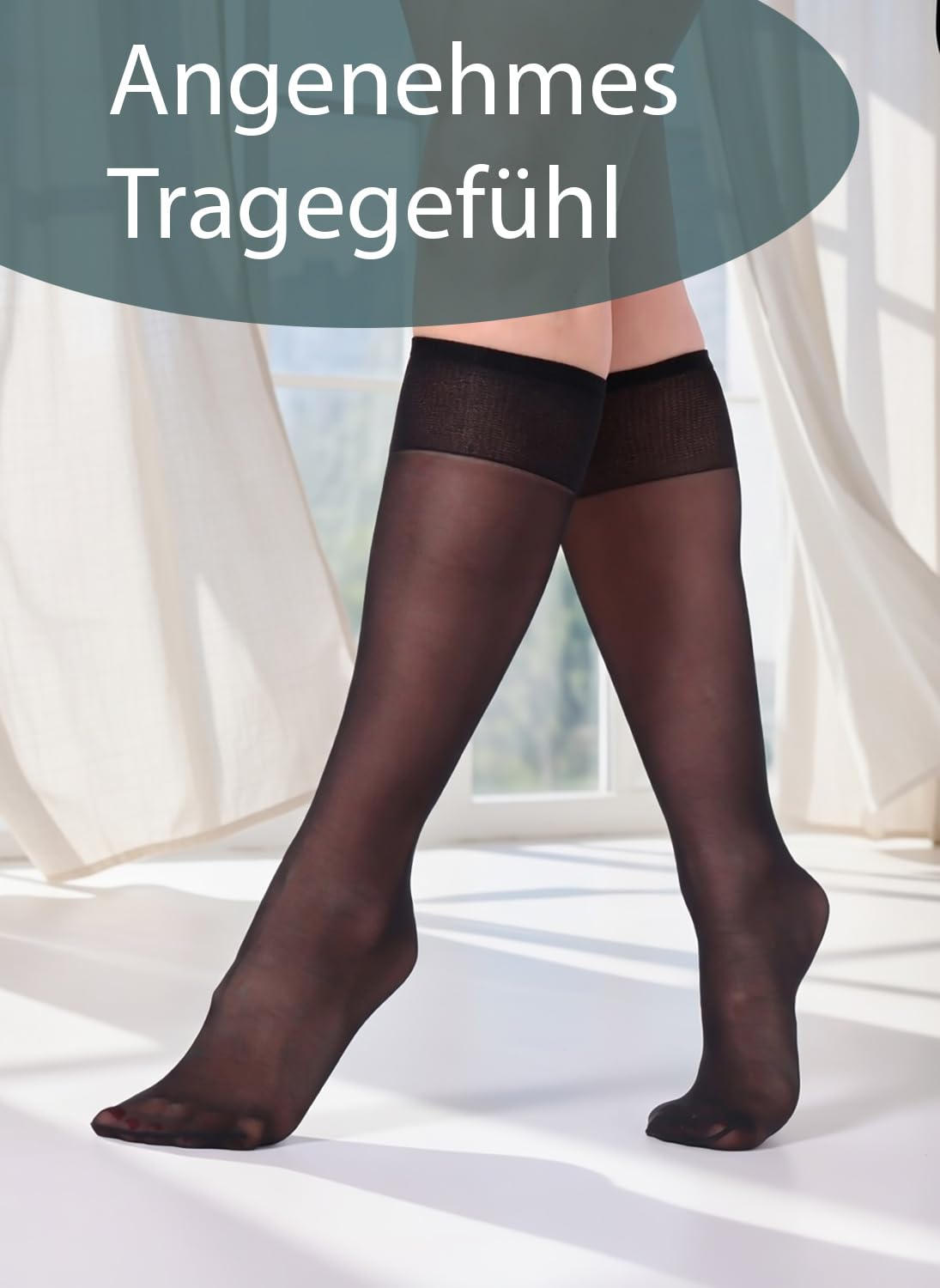 BANANALU 10, 20,30, 40 Paar Kniestrümpfe 40 DEN Feinkniestrümpfe Nylon Socken Seidenfein