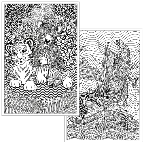 Image of Bendon Lisa Frank Advanced Coloring Book Activity Set Includes Lisa Frank Coloring Book, Butterfly Stickers, and More
