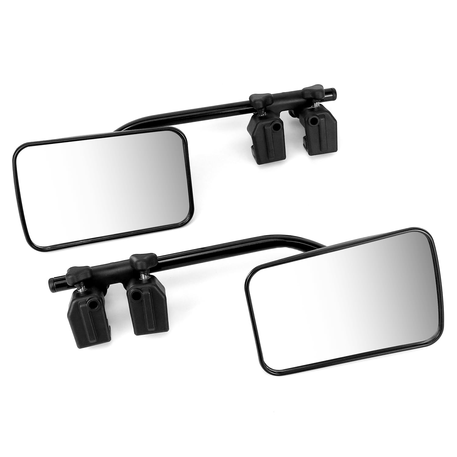 QWORK® Pack de 2 Espejos Retrovisores Universales para Caravana Remolque, Camión, Coche - Espejos Exteriores Adicional Ajustables 360°