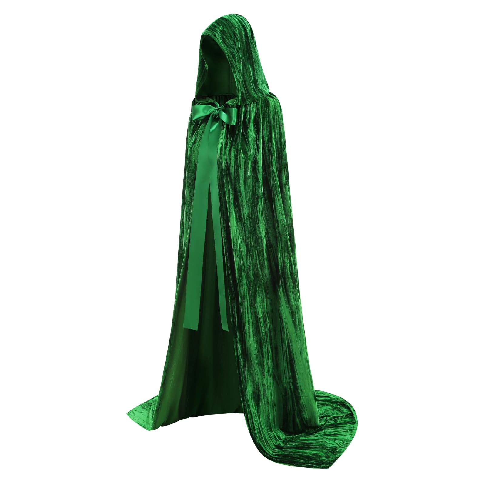 HAPNBCELE Womens Velvet Cape Hooded Cloak - Image 2