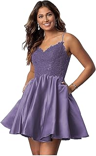 purple hoco dress