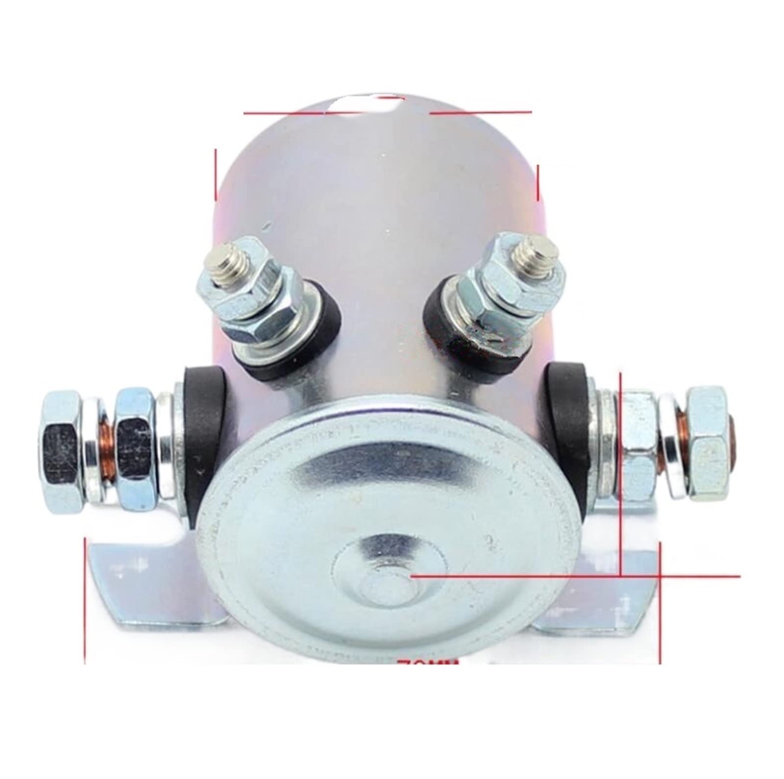 QAZXSEMUI 1 Set 300A Steel high-Current Relay Contacts 12V 24V Waterproof Seal with Fixing Holes Automobile DC(12vV)