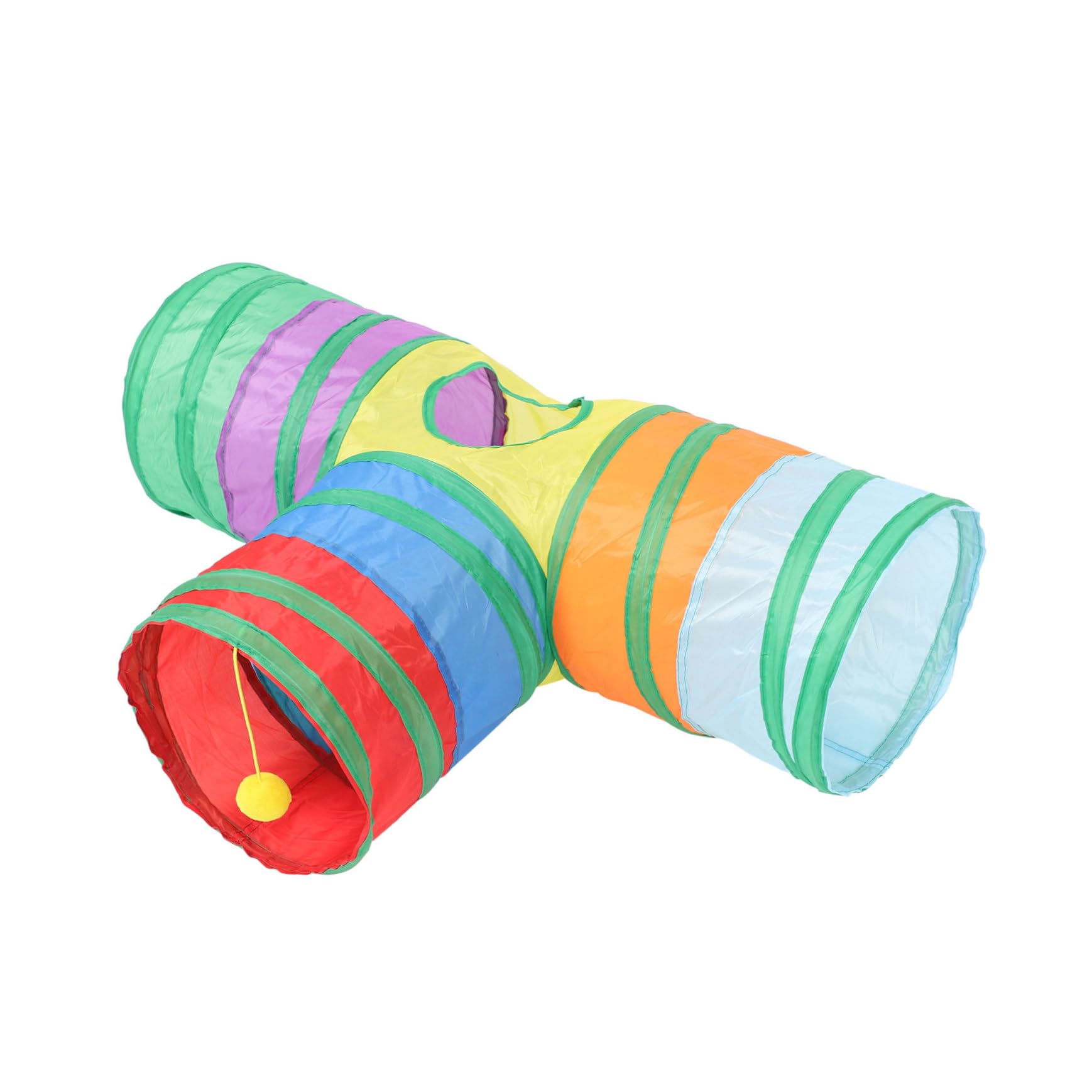 Túnel plegable para gatos combate el aburrimiento de mascotas
