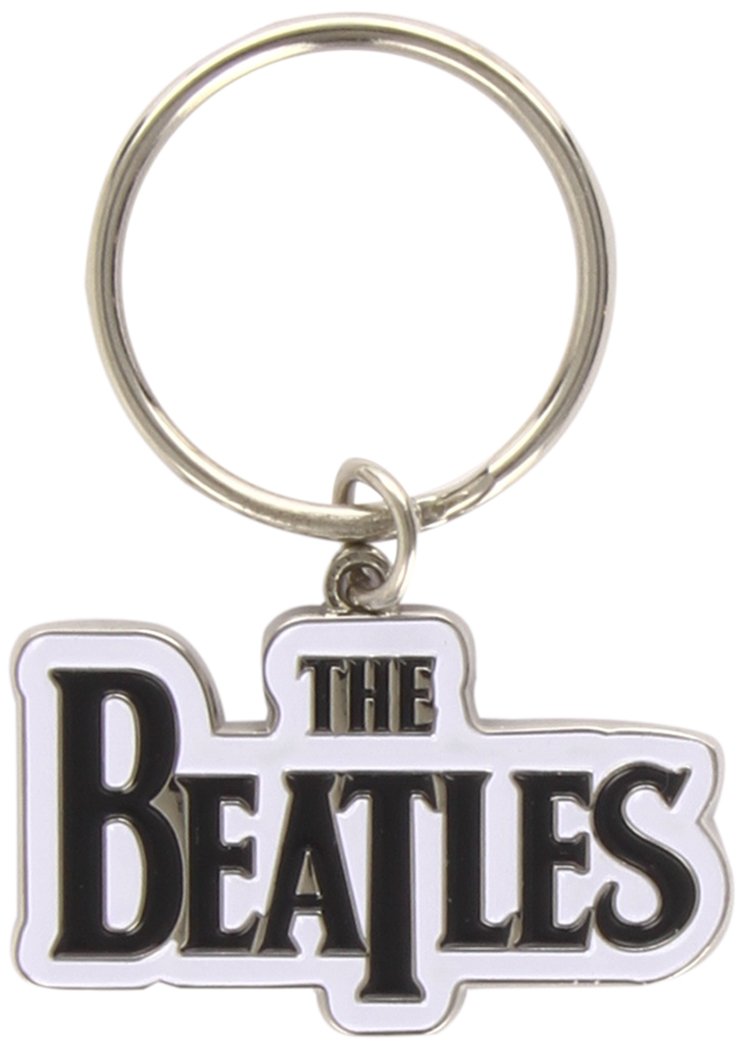 MERCH - THE BEATLES-DROP T LOGO KEYRING (BLACK)