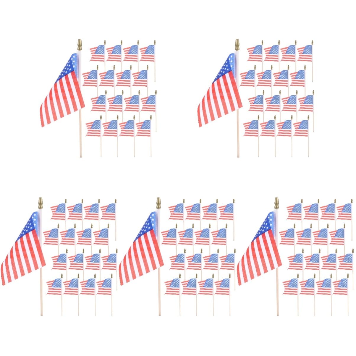 Drapeau du Jour du Souvenir POPETPOP en polyester lot de 40 mini drapeaux patriotiques