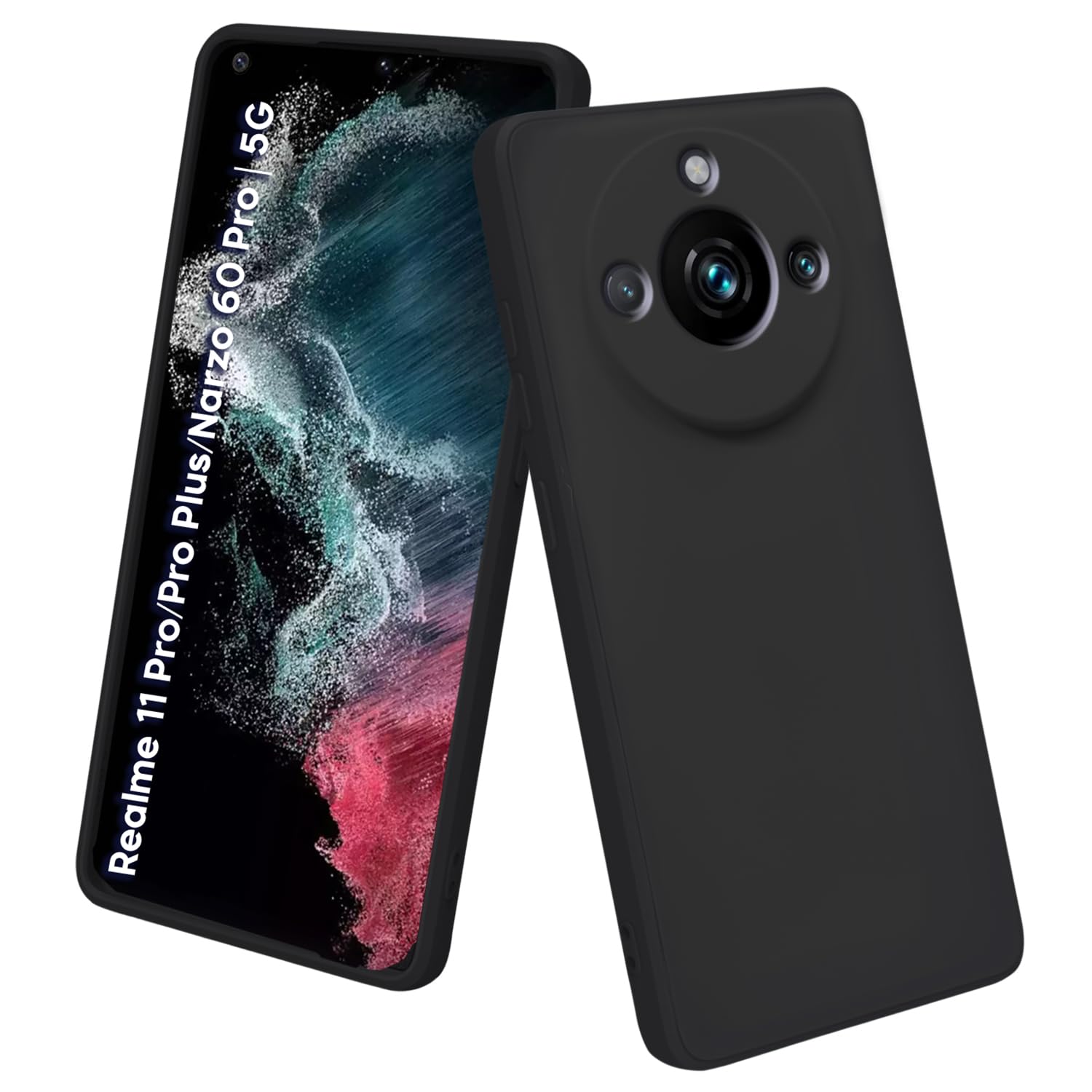 TRUEUPGRADE Compatible with Realme 11 Pro/Pro Plus/Narzo 60 Pro 5G Back Cover Case, Liquid Silicone Cover, Full Body Protective Cover, Shockproof, Slim Phone Cover - Black (B0CKFCR5NL) Amazon Price History, Amazon Price Tracker