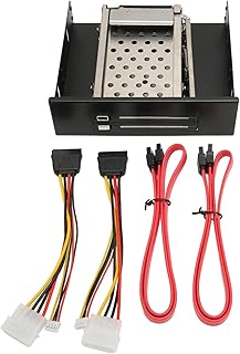 LMOLING 2.5 Inch Hard Drive Enclosure, SDD/HDD Internal Hard Drive Enclosure, Stainless Steel HDD Enclosure Bay, Hard Drive Mobile Cage for Transfer Interface I/II Win/OS X