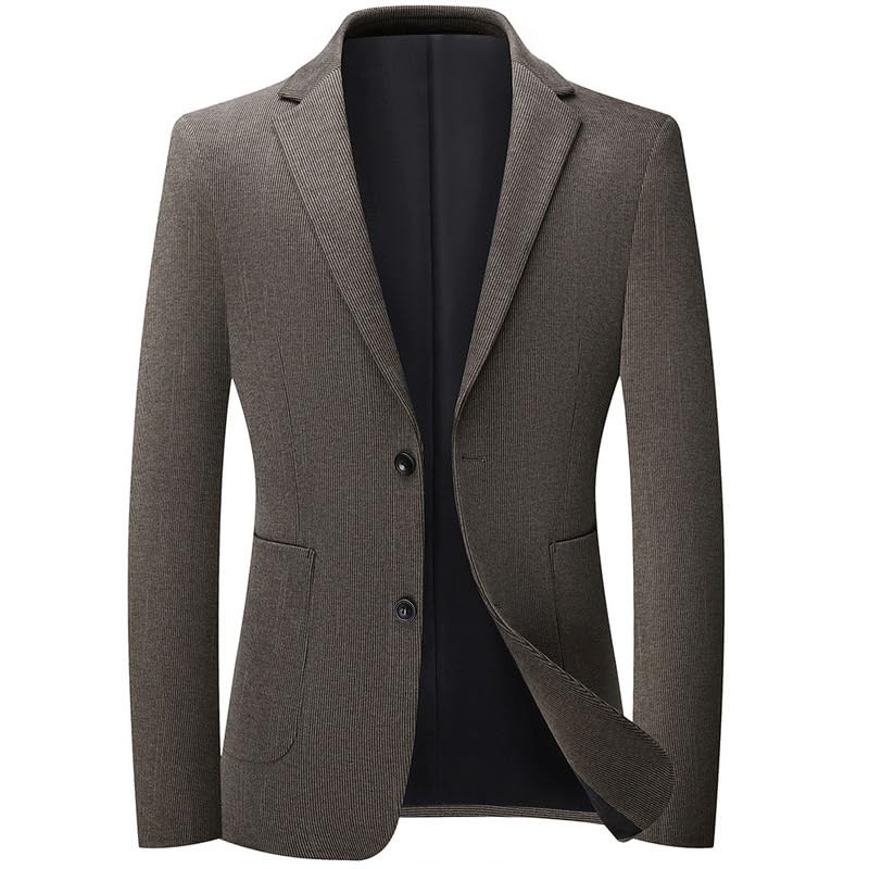 Mens Brown Sport Coats Casual Two Button Lightweight Business Suit Jacket