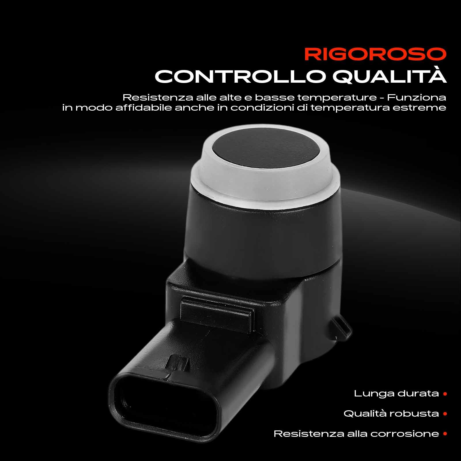 Frankberg 4 sensori di parcheggio anteriori e posteriori 7L5919275B | Compatibile con: Altaea XL 5P5 5P8, E.O.S 1F7 1F8, T.o.u.r.a.n 1T1 1T2, Leone 1P1, C.a.d.d.y III MPV 2CB 2CJ 2KB 2KJ