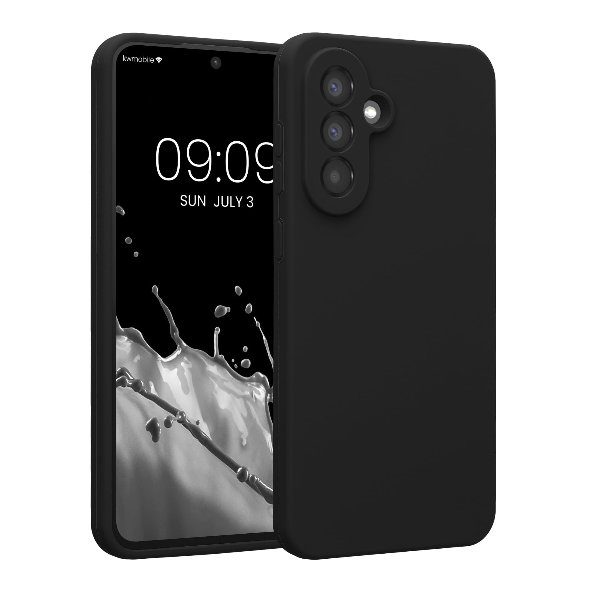 kwmobile スマホケース Samsung Galaxy A56 5G対応 ケース - TPU シリコン カバー 耐衝撃 傷防止 - 黒色