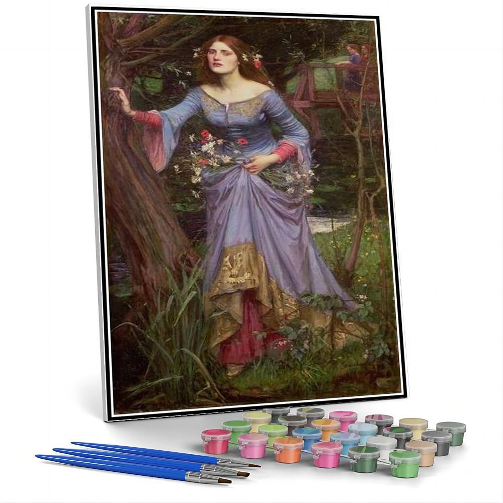 Number Painting for Adults Ophelia Painting by John William Waterhouse Paint by Number Kit On Canvas for Beginners