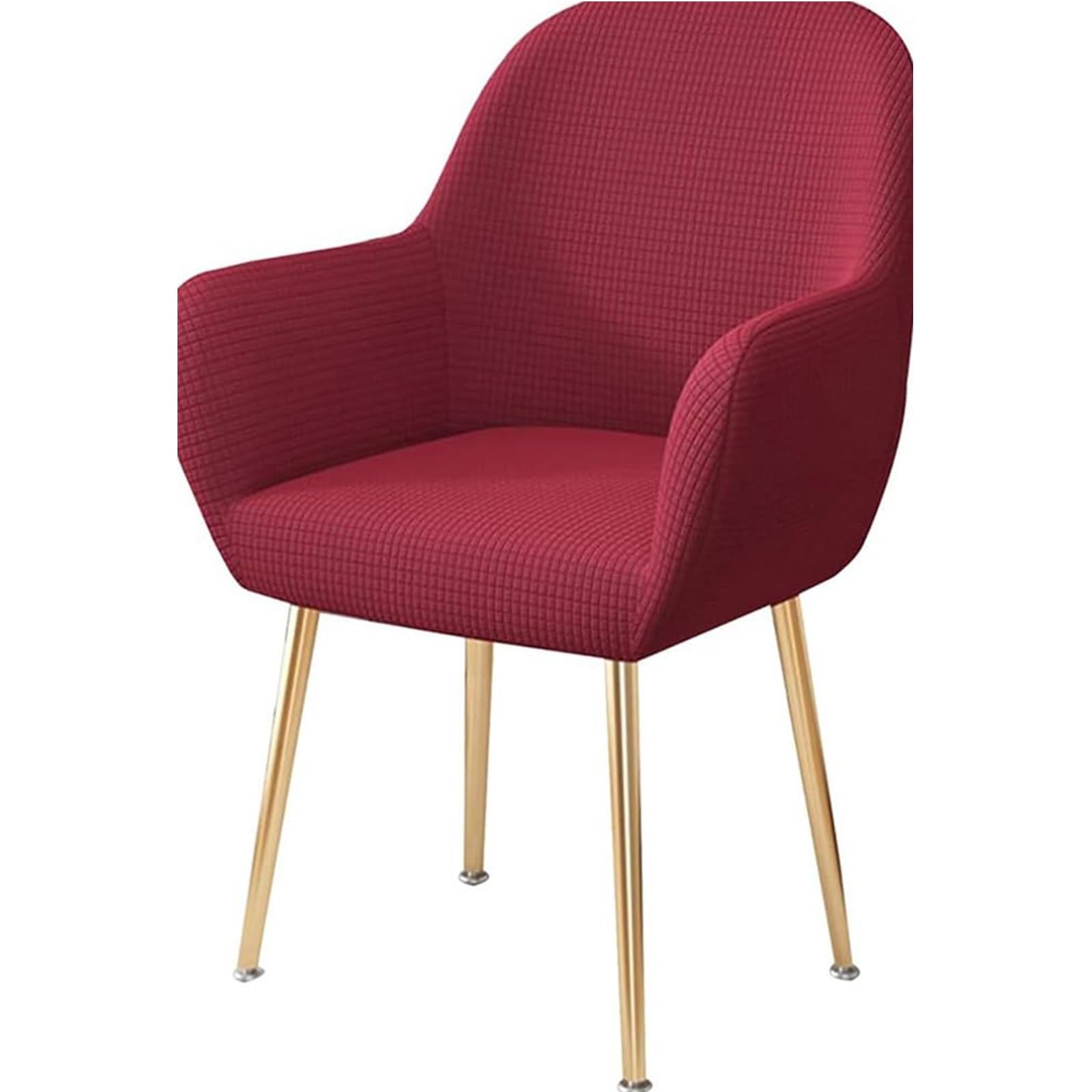 Housses de chaise de salle à manger lot de 4 rouge jacquard extensible pour dossier incurvé