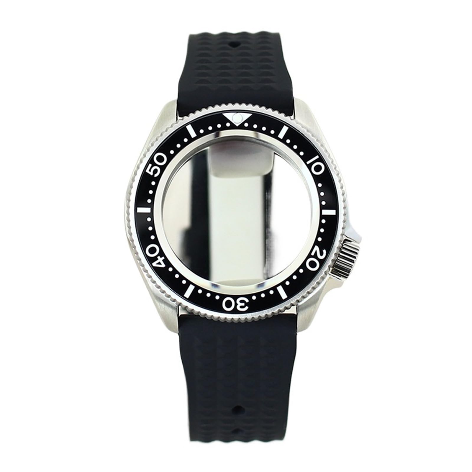 1 Stück 20 bar bei 3,8 SKX Mod 38 mm Uhrengehäuse Kautschukband Saphirglas for Nh35Nh36 4R36 Uhrwerk Nh35 28,5 Zifferblatt