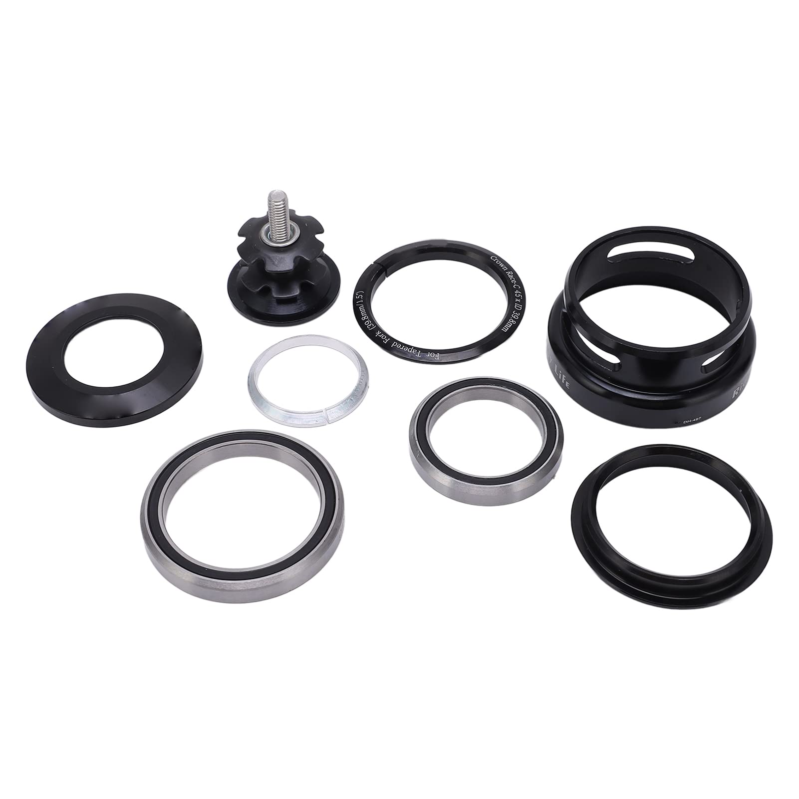 Gavigain Mountain Bike Headset Double Bearing CNC Process Sealed Waterproof Front Fork Stem Headset Bearing for 44?49.7mm Frame