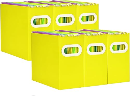 Vista 70 de Organizador de carpetas de archivos colgantes de cartón, caja de archivos plegable para tamaño carta, almacenamiento portátil de archivos