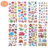 El mejor regalo: 27 pegatinas con fantásticos colores, los hace sobresalir, muy adecuados para los regalos de cumpleaños infantiles, bolsos para fiestas infantiles, pegatinas de recompensa para maestros.