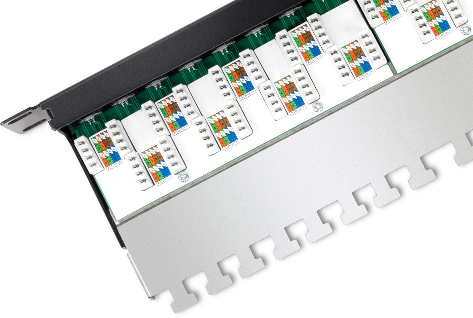 TRENDnet, TC-P16C6AS, 16 Port Cat6A geschirmtes Patchpanel, 1HE 19" Metallgehäuse, 10G kompatibel, kompatibel mit Cat5e / Cat6 / Cat6A Ethernet Kabeln, Kabelmanagement